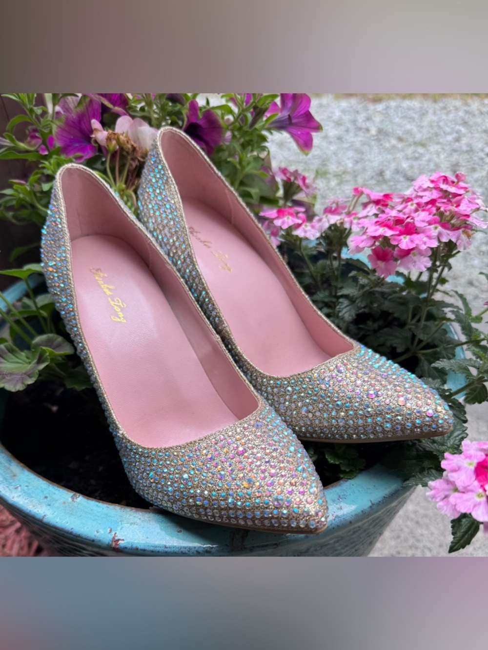 Elizabet Tang Rhinestone Glitter Pumps - Picture 9 of 10
